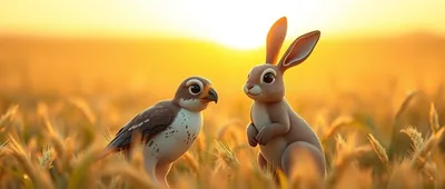Illustration for: naming hawk and hare